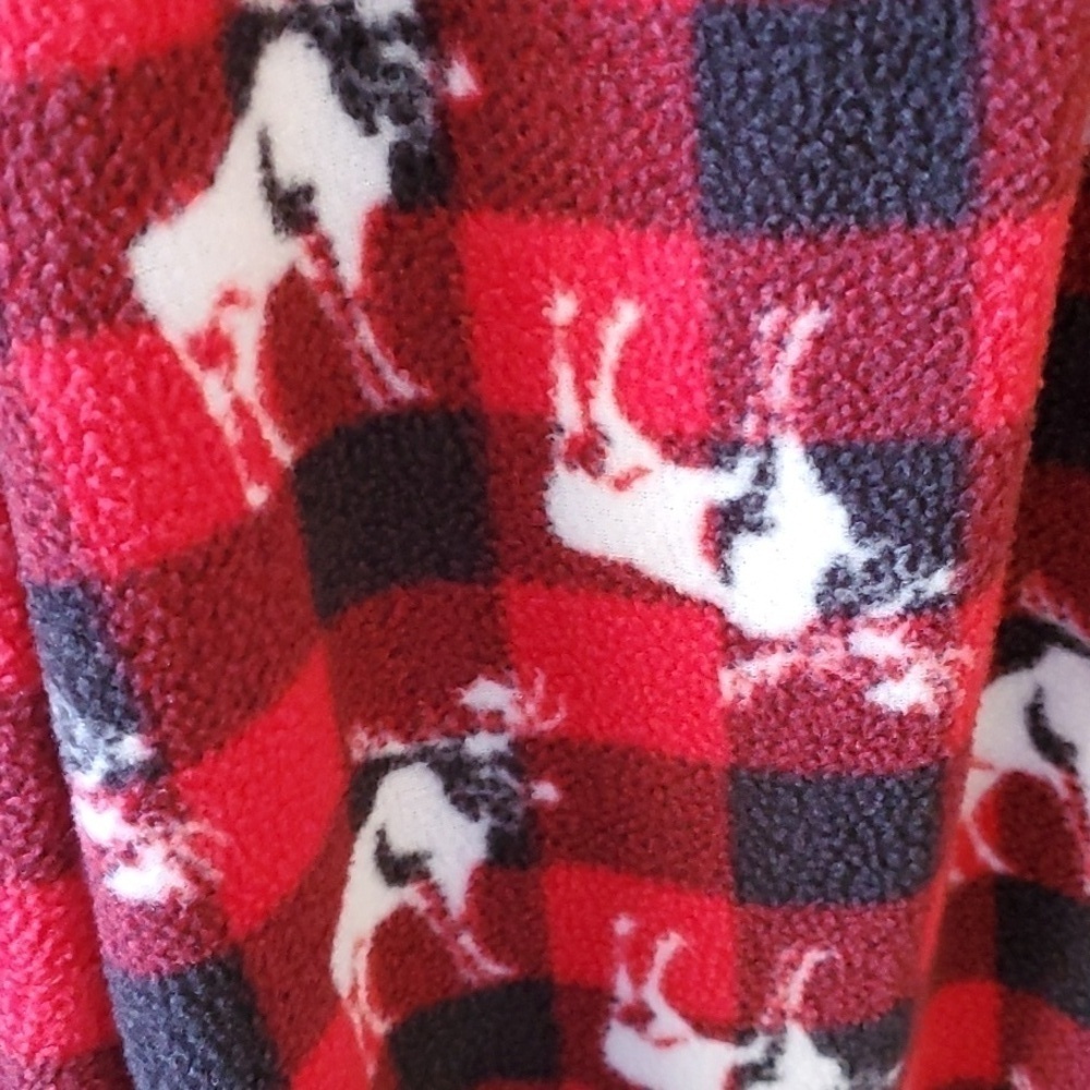 Open Trails Buffalo check fleece pants with moose Size XS men's - Picture 2 of 11